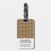 Benutzerdefiniertes Foto und Monogramm Hautmuster Gepäckanhänger (Rückseite vertikal)