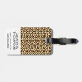 Benutzerdefiniertes Foto und Monogramm Hautmuster Gepäckanhänger (Rückseite horizontal)