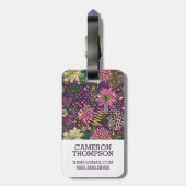 Benutzerdefiniertes Foto- und Monogramm-Hell-Muste Gepäckanhänger (Rückseite vertikal)