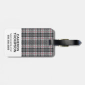 Benutzerdefiniertes Foto und Monogramm Pixel Karie Gepäckanhänger (Rückseite horizontal)