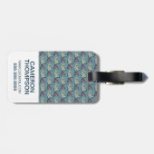 Benutzerdefiniertes Foto- und Monogramm-Polka-Dot- Gepäckanhänger (Rückseite horizontal)