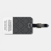 Benutzerdefiniertes Foto- und Monogramm-Prüfmuster Gepäckanhänger (Rückseite horizontal)