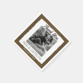 Benutzerdefiniertes Foto und Monogramm | Rustikale Serviette (Ecke)