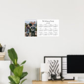 Benutzerdefiniertes Foto und Name 2020-Kalender Poster (Heimbüro)