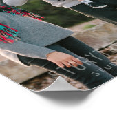 Benutzerdefiniertes Foto und Name 2021-Kalender Poster (Ecke)