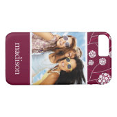 Benutzerdefiniertes Foto und Name Abstraktes Blume Case-Mate iPhone Hülle (Rückseite (Horizontal))