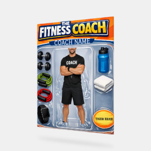 Benutzerdefiniertes Foto und Name des Fitnesscoach Acrylschild
