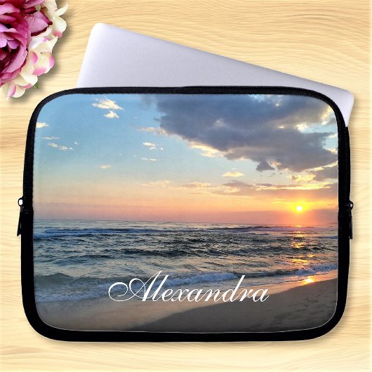 Benutzerdefiniertes Foto und Name elegant Personal Laptopschutzhülle