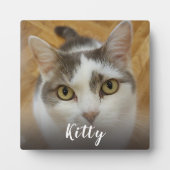 Benutzerdefiniertes Foto und Name Frameless Easel Fotoplatte (Vorderseite)