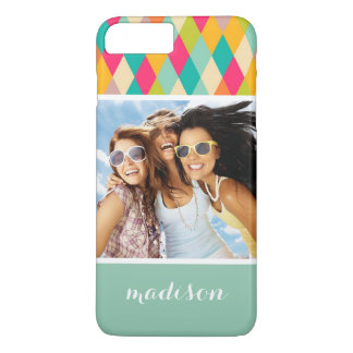 Benutzerdefiniertes Foto und Name Harlequin Vintag Case-Mate iPhone Hülle
