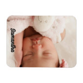 Benutzerdefiniertes Foto und Name Magnet (Horizontal)