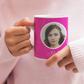 Benutzerdefiniertes Foto und Name mit Monogramm Ho Kaffeetasse