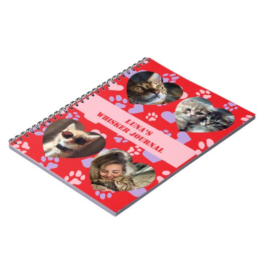 Benutzerdefiniertes Foto und Name Notebook-Paw Dru Notizblock (Linke Seite)