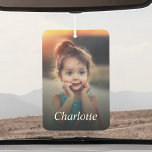 Benutzerdefiniertes Foto und Name Personalisiert Autolufterfrischer<br><div class="desc">Erstellen Sie Ihren eigenen personalisierten Lufterfrischer mit Ihren individuellen Bildern und Namen. Fügen Sie Ihr Lieblings-Foto,  Design oder Kunstwerk,  um etwas wirklich Einzigartiges zu schaffen. Leckerei selbst oder das ideale Geschenk für Familie,  Freunde,  Eltern und Großeltern!</div>
