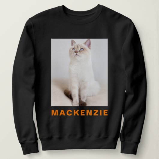 Benutzerdefiniertes Foto und Name Personalisiert F Sweatshirt (Design vorne)
