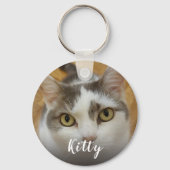 Benutzerdefiniertes Foto und Name Personalisiert Schlüsselanhänger (Vorderseite)