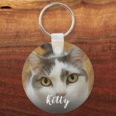 Benutzerdefiniertes Foto und Name Personalisiert Schlüsselanhänger (Vorderseite)