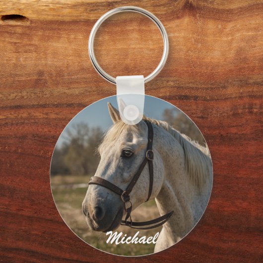 Benutzerdefiniertes Foto und Name Personalisiert Schlüsselanhänger (Vorderseite)