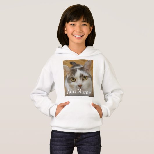 Benutzerdefiniertes Foto und Name Personalisierter Hoodie (Vorne ganz)