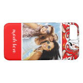 Benutzerdefiniertes Foto und Name portugiesisches  Case-Mate iPhone Hülle (Rückseite (Horizontal))