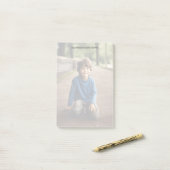 Benutzerdefiniertes Foto und Name Post-it Klebezettel (Auf Schreibtisch)