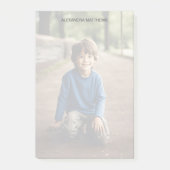 Benutzerdefiniertes Foto und Name Post-it Klebezettel (Vorderseite)