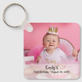 Benutzerdefiniertes Foto und NameKindermädchen zum Schlüsselanhänger (Vorderseite)