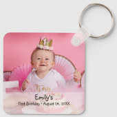 Benutzerdefiniertes Foto und NameKindermädchen zum Schlüsselanhänger (Rückseite)