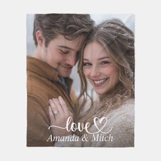 Benutzerdefiniertes Foto und Namen für mehrere Lie Fleecedecke (Vorderseite)
