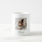 Benutzerdefiniertes Foto- und Namensgeschenk Kaffeetasse (Mittel)