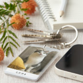 Benutzerdefiniertes Foto und Namenskatze Schlüsselanhänger (Vorderseite rechts)