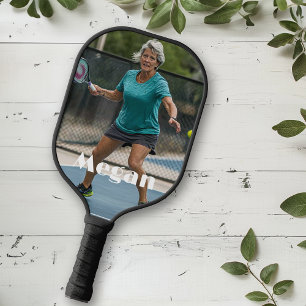 Benutzerdefiniertes Foto und Namensmonogramm Pickleball Schläger