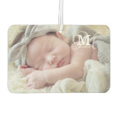 Benutzerdefiniertes Foto und Namenstyppografie Autolufterfrischer (Rückseite)