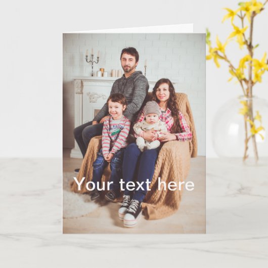 Benutzerdefiniertes Foto und/oder Text Karte (Gelbe Blume)