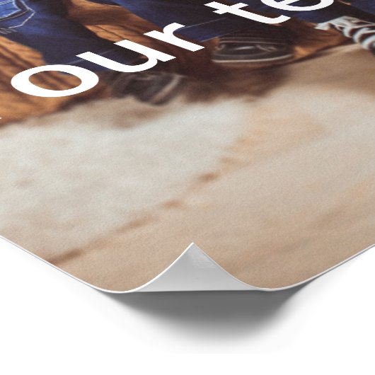 Benutzerdefiniertes Foto und/oder Text Poster (Ecke)