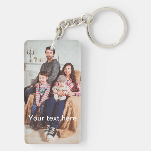 Benutzerdefiniertes Foto und/oder Text Schlüsselanhänger (Rückseite)