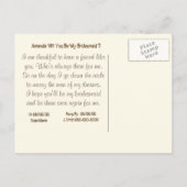 Benutzerdefiniertes Foto und personalisierte Meldu Einladungspostkarte (Rückseite)