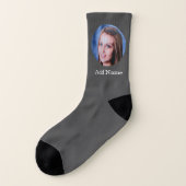 Benutzerdefiniertes Foto und Personalisierter Name Socken (Links - Außen)
