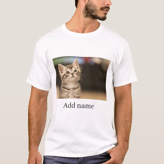 Benutzerdefiniertes Foto und Personalisierter Name T-Shirt (Vorderseite)