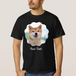 Benutzerdefiniertes Foto und Personalisierter schw T-Shirt