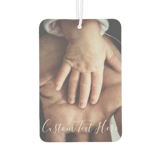 Benutzerdefiniertes Foto und Personalisierter Text Autolufterfrischer (Rückseite)