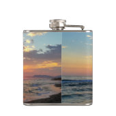 Benutzerdefiniertes Foto und Personalisierter Text Flachmann (Rückseite)