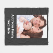 Benutzerdefiniertes Foto und Personalisierter Text Fleecedecke (Vorderseite (Horizontal))