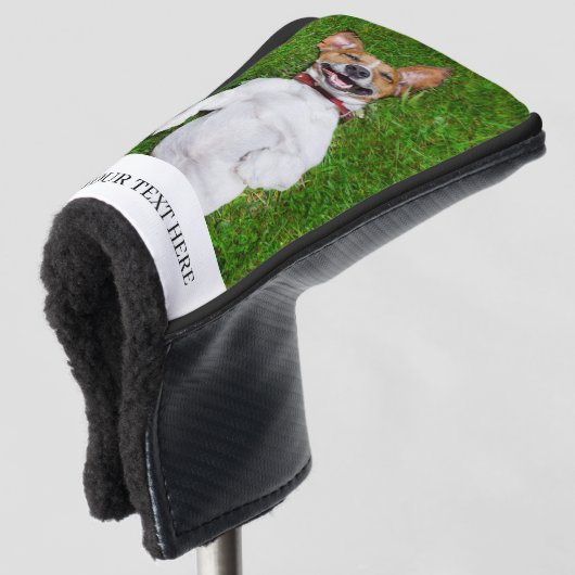 Benutzerdefiniertes Foto und Personalisierter Text Golf Headcover (3/4 Vorderseite)