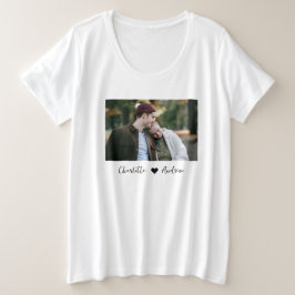 Benutzerdefiniertes Foto und Personalisierter Text Große Größe T-Shirt
