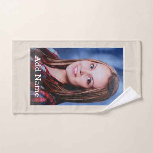 Benutzerdefiniertes Foto und Personalisierter Text Handtuch (Handtuch)