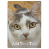 Benutzerdefiniertes Foto und Personalisierter Text Klemmbrett (Rückseite)