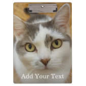 Benutzerdefiniertes Foto und Personalisierter Text Klemmbrett (Vorderseite)