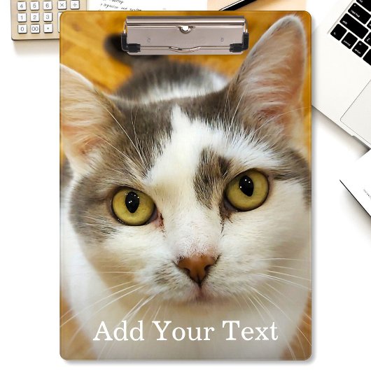 Benutzerdefiniertes Foto und Personalisierter Text Klemmbrett