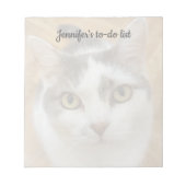 Benutzerdefiniertes Foto und Personalisierter Text Notizblock (Vorderseite)